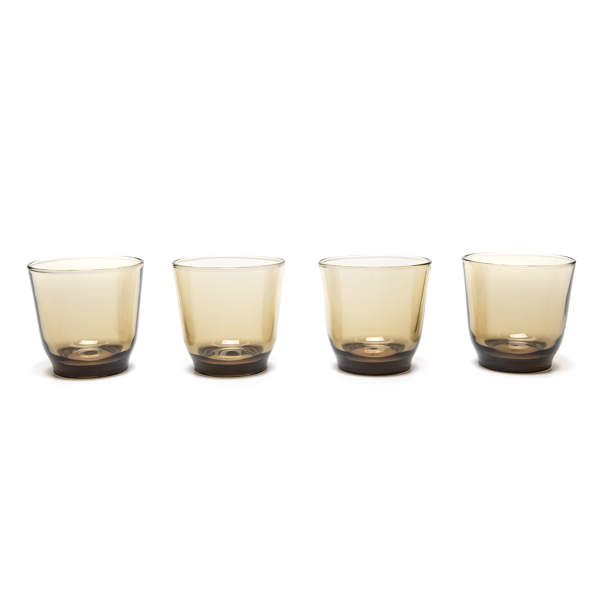 KINTO HIBI Tumbler 220ml Brown - Set of 4