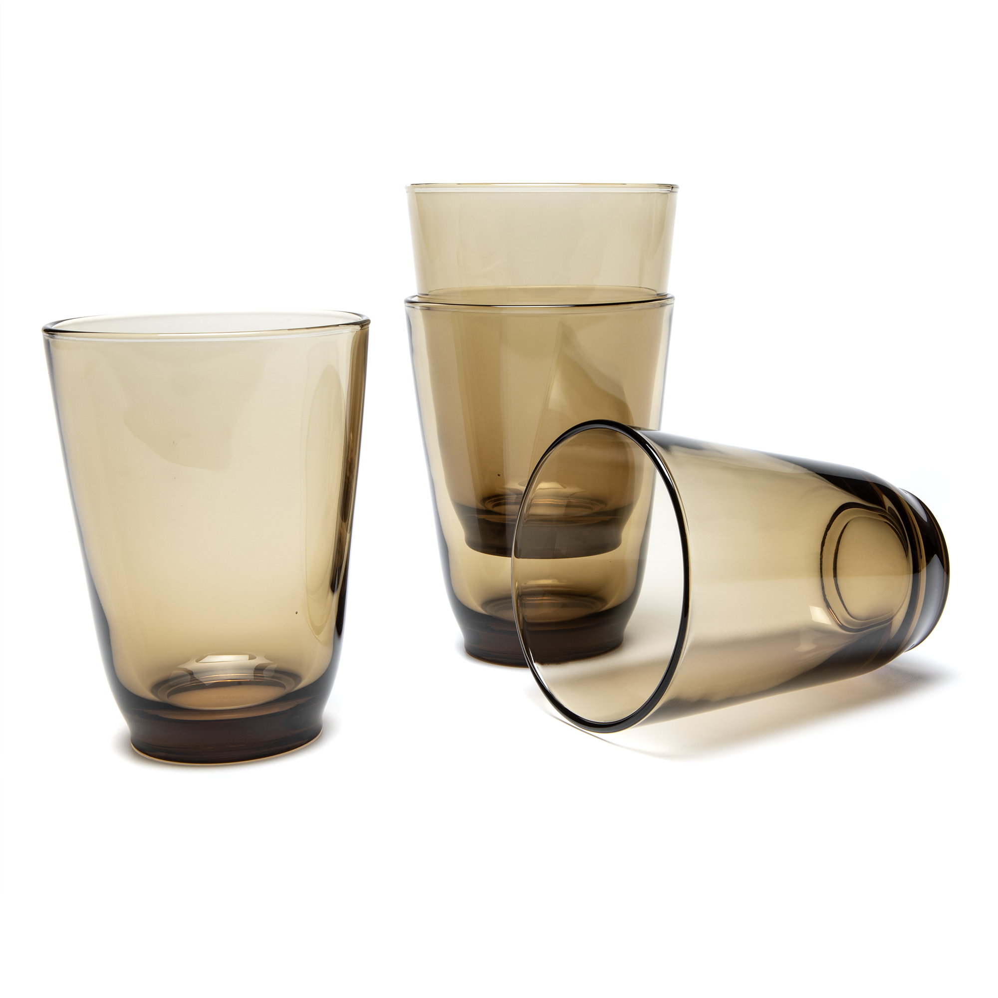 KINTO HIBI Tumbler 350ml Brown - Set of 4