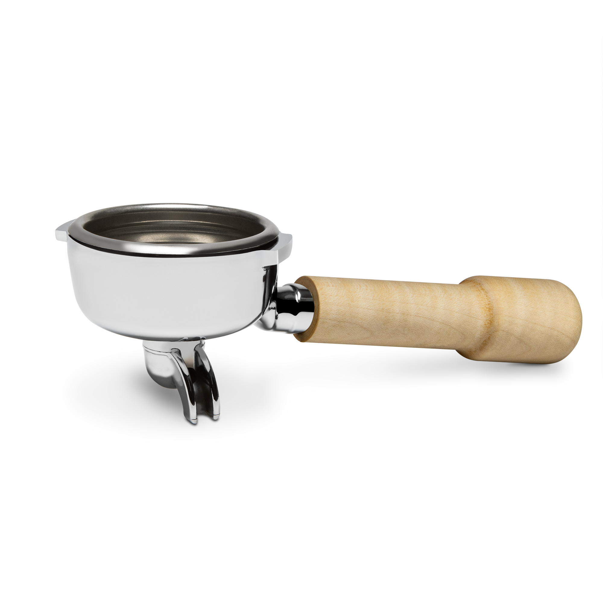 Complete Bezzera Portafilter with Tiger Maple Handle - Single Spout