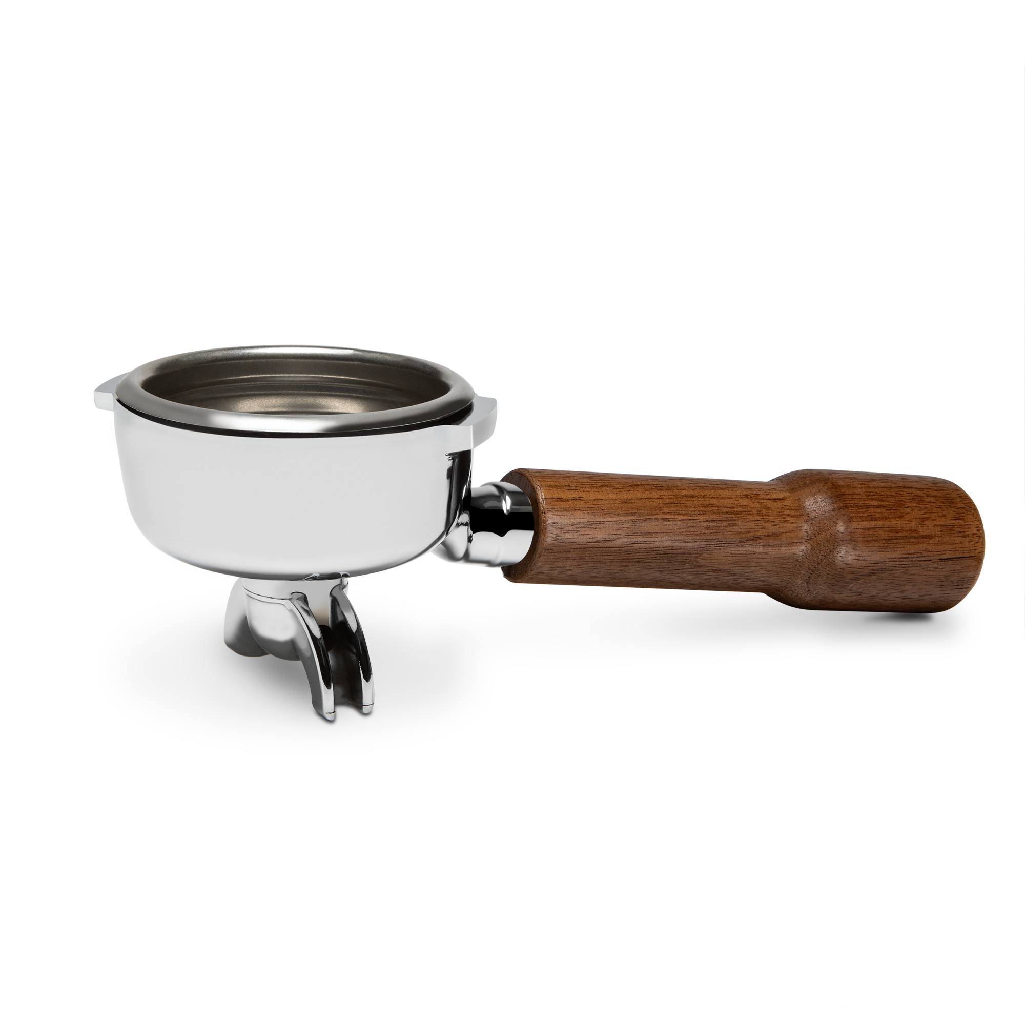 Complete Bezzera Portafilter with Walnut Handle - Double Spout