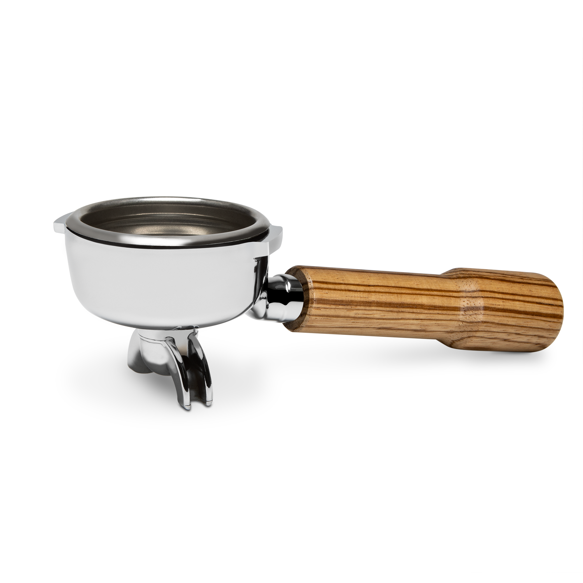 Complete Bezzera Portafilter with Zebra Wood Handle - Double Spout