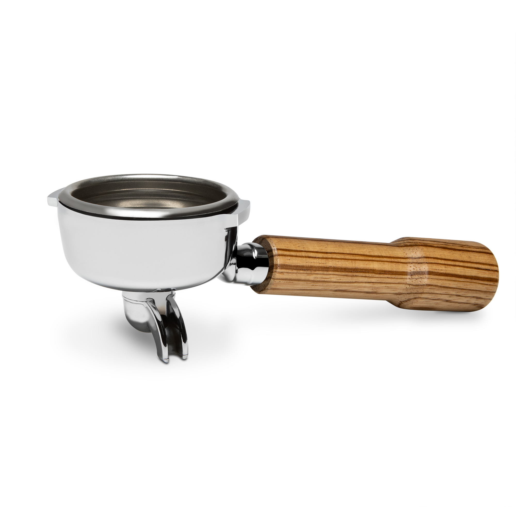 Complete Bezzera Portafilter with Zebra Wood Handle - Single Spout