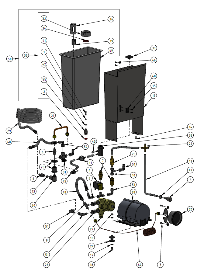 Profitec Drive Part Diagram 10750