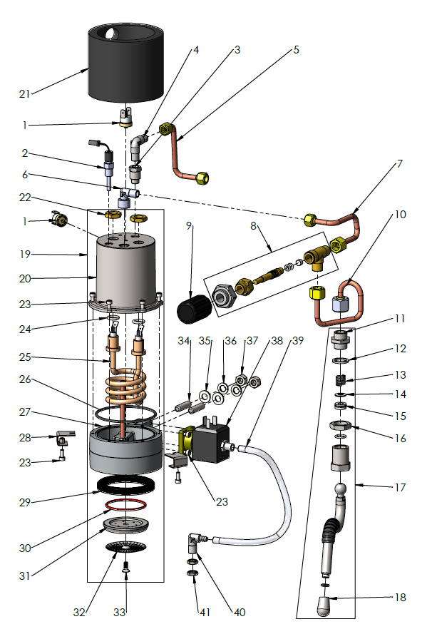 Profitec GO Part Diagram PROGO