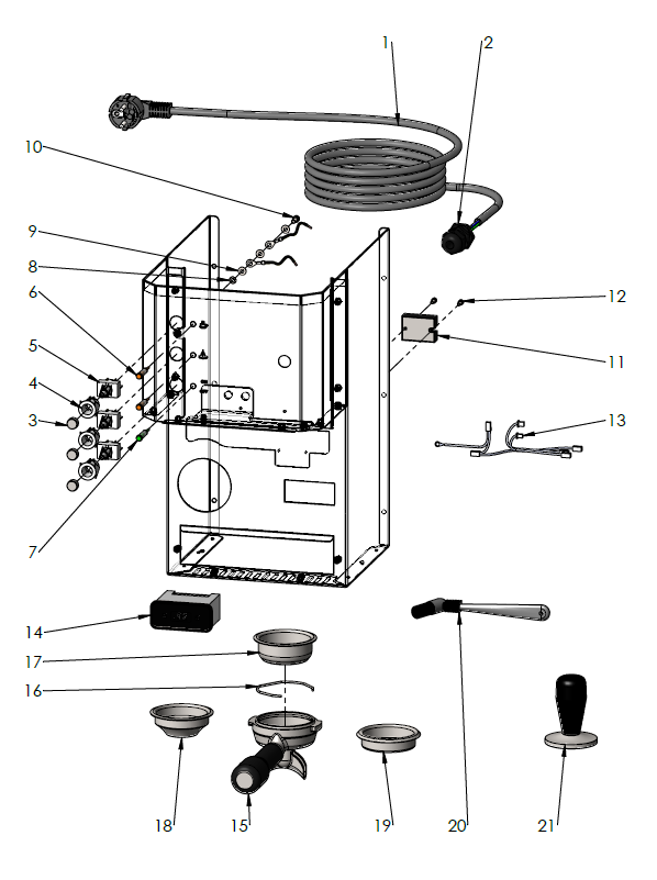 Profitec GO Part Diagram PROGO