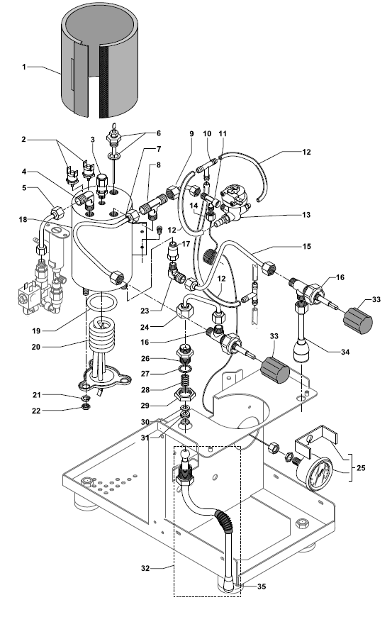 Profitec Pro 300 Part Diagram PRO300