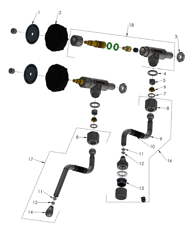 Profitec Pro 400 Part Diagram 100400