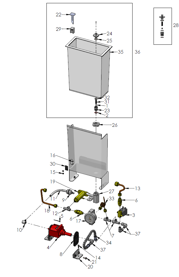 Profitec Pro 500 PID Part Diagram PRO500PID