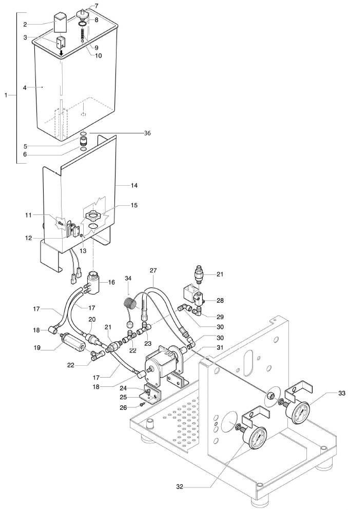 Profitec Pro 500 Part Diagram PRO500