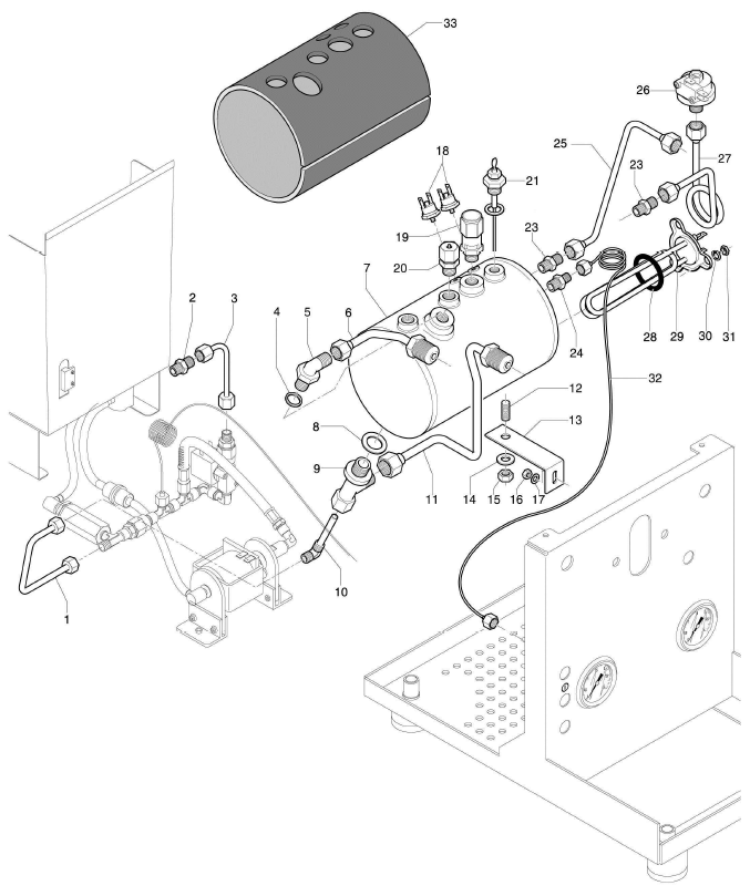 Profitec Pro 500 Part Diagram PRO500