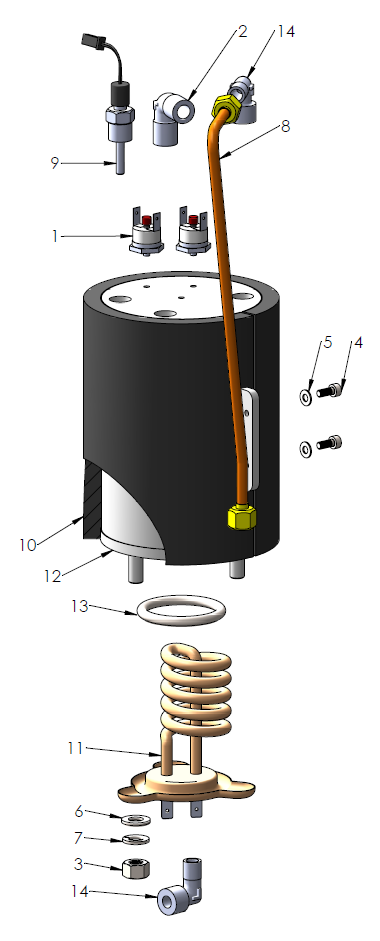 Profitec Pro 600 Part Diagram 10600