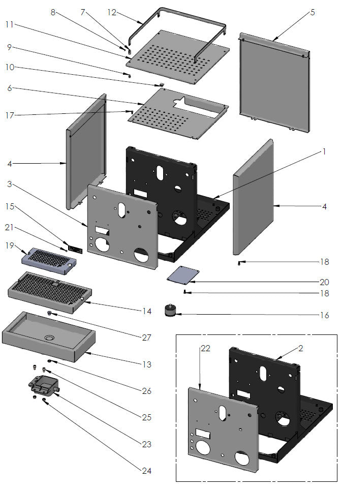 Profitec Pro 700 Part Diagram PRO700