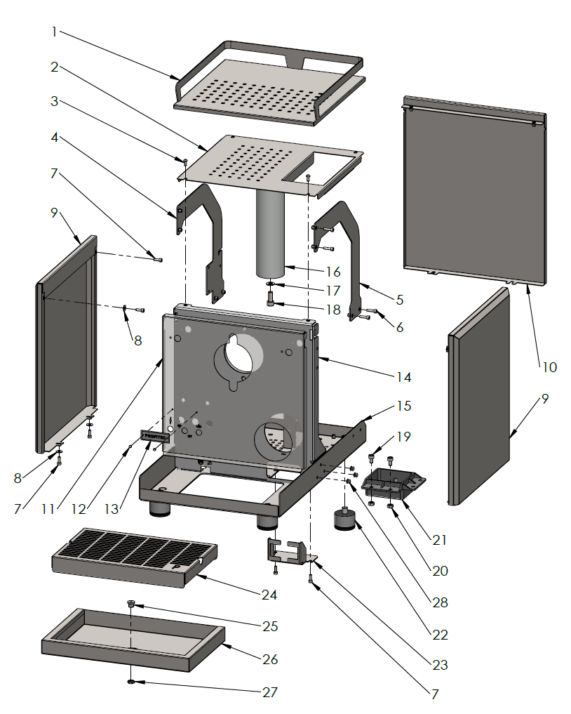 Profitec Pro 800 II Part Diagram 10810