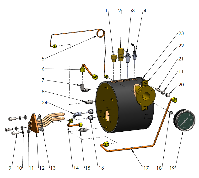 Profitec Pro 800 II Part Diagram 10810