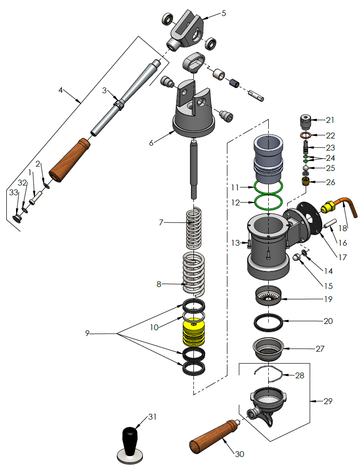 Profitec Pro 800 II Part Diagram 10810