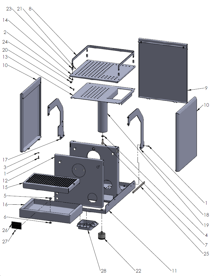 Profitec Pro 800 Part Diagram PRO800