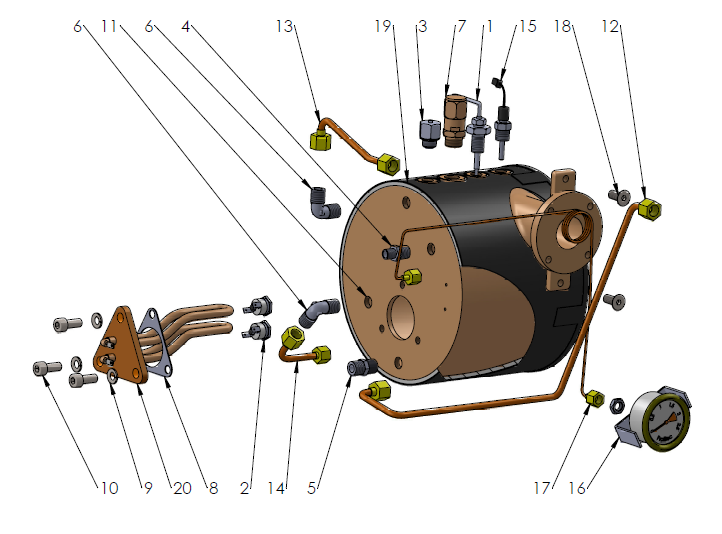 Profitec Pro 800 Part Diagram PRO800