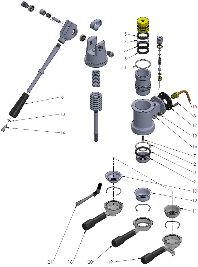 Profitec Pro 800 Part Diagram PRO800