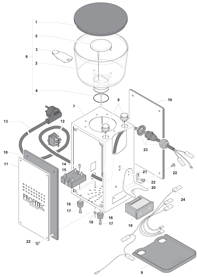 Profitec Pro T64 Part Diagram PROT64