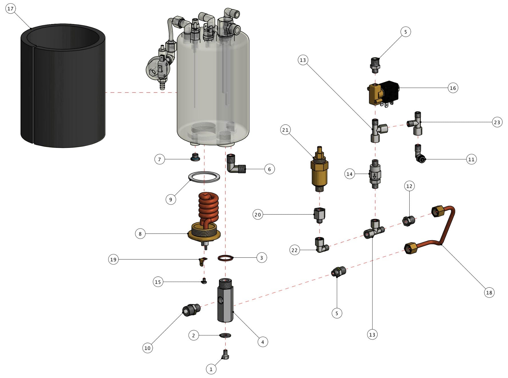 Quick Mill Pathfinder Part Diagram 0981