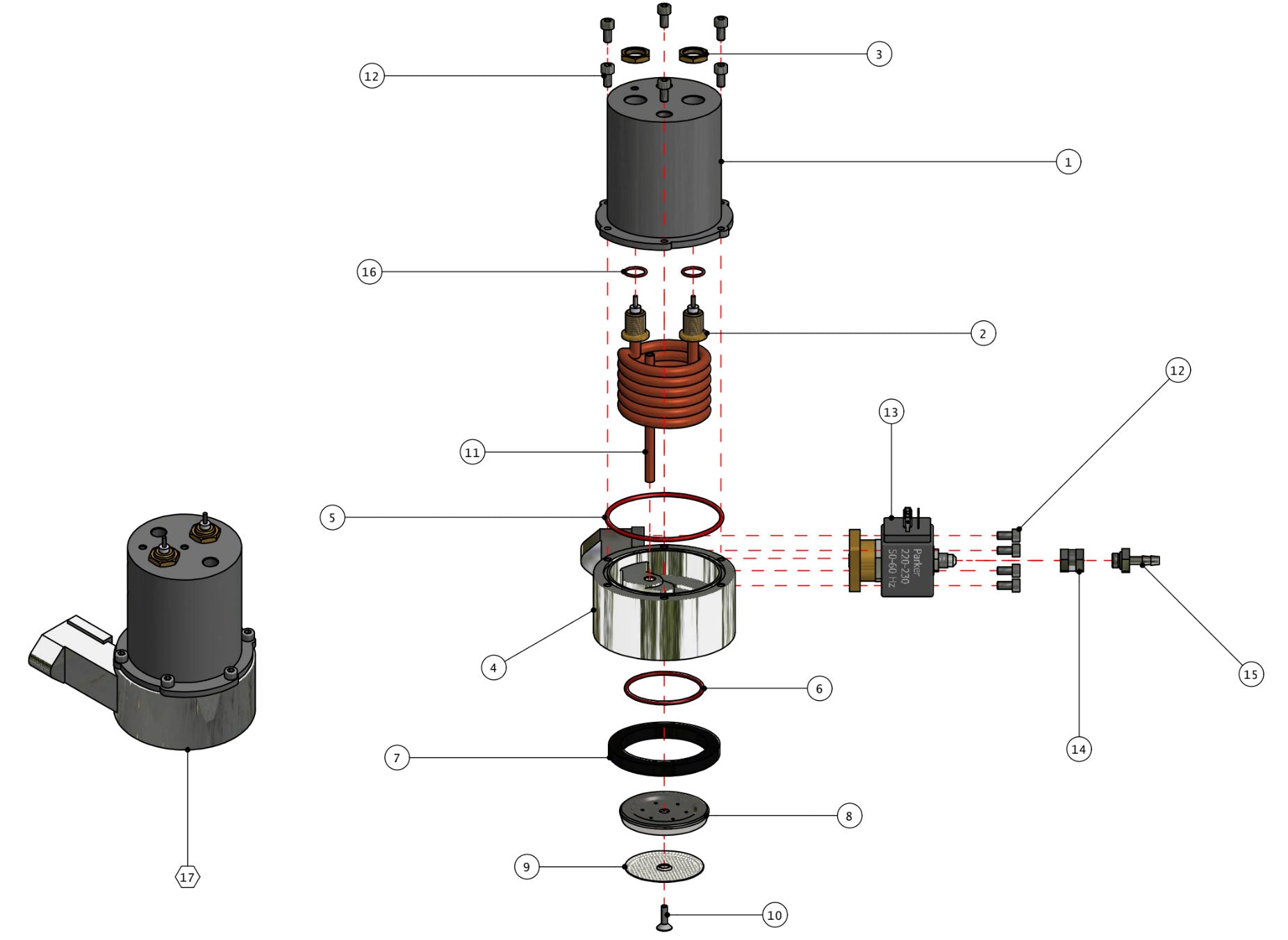 Quick Mill Pippa Part Diagram 04100