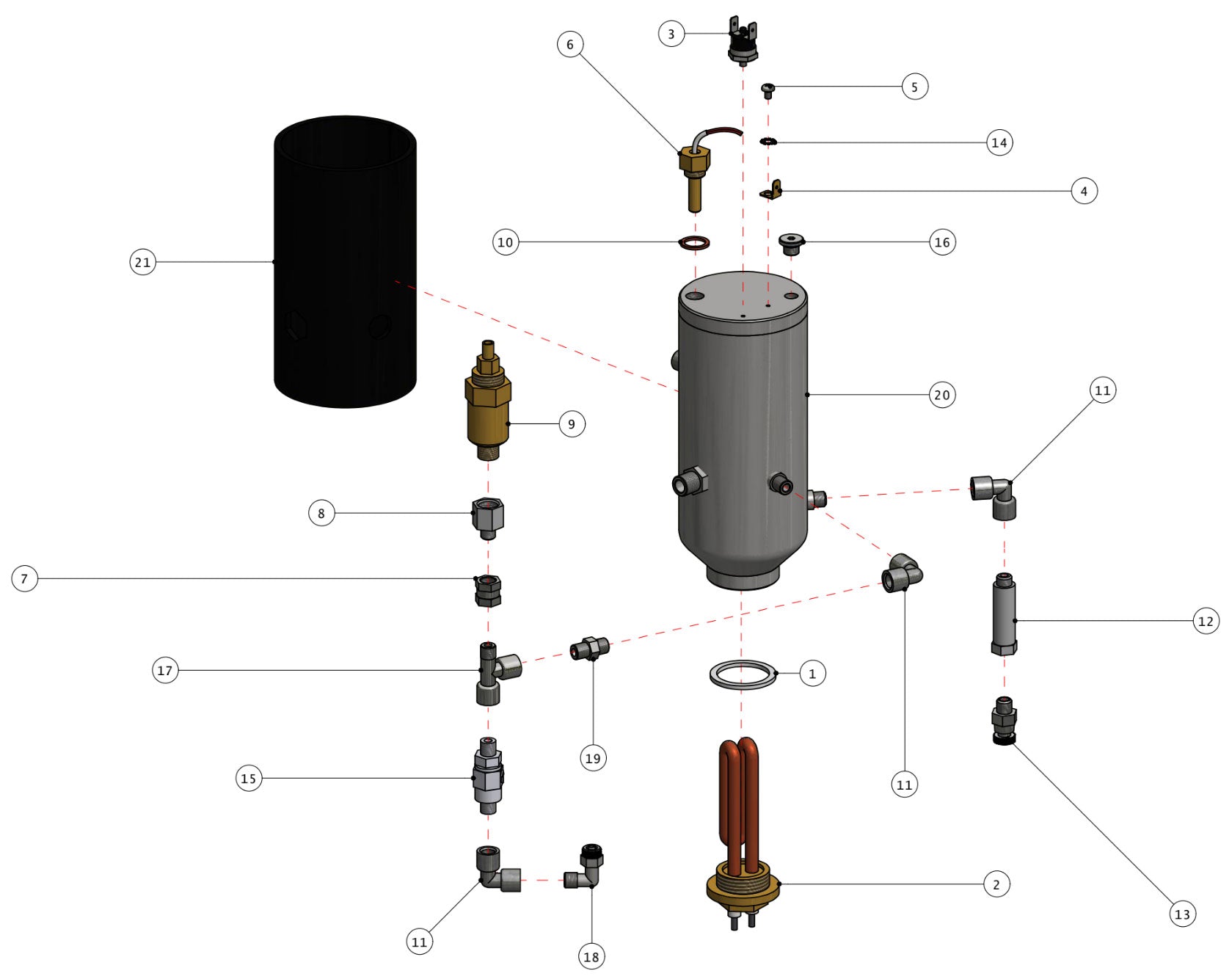 Quick Mill Vetrano Part Diagram 0995