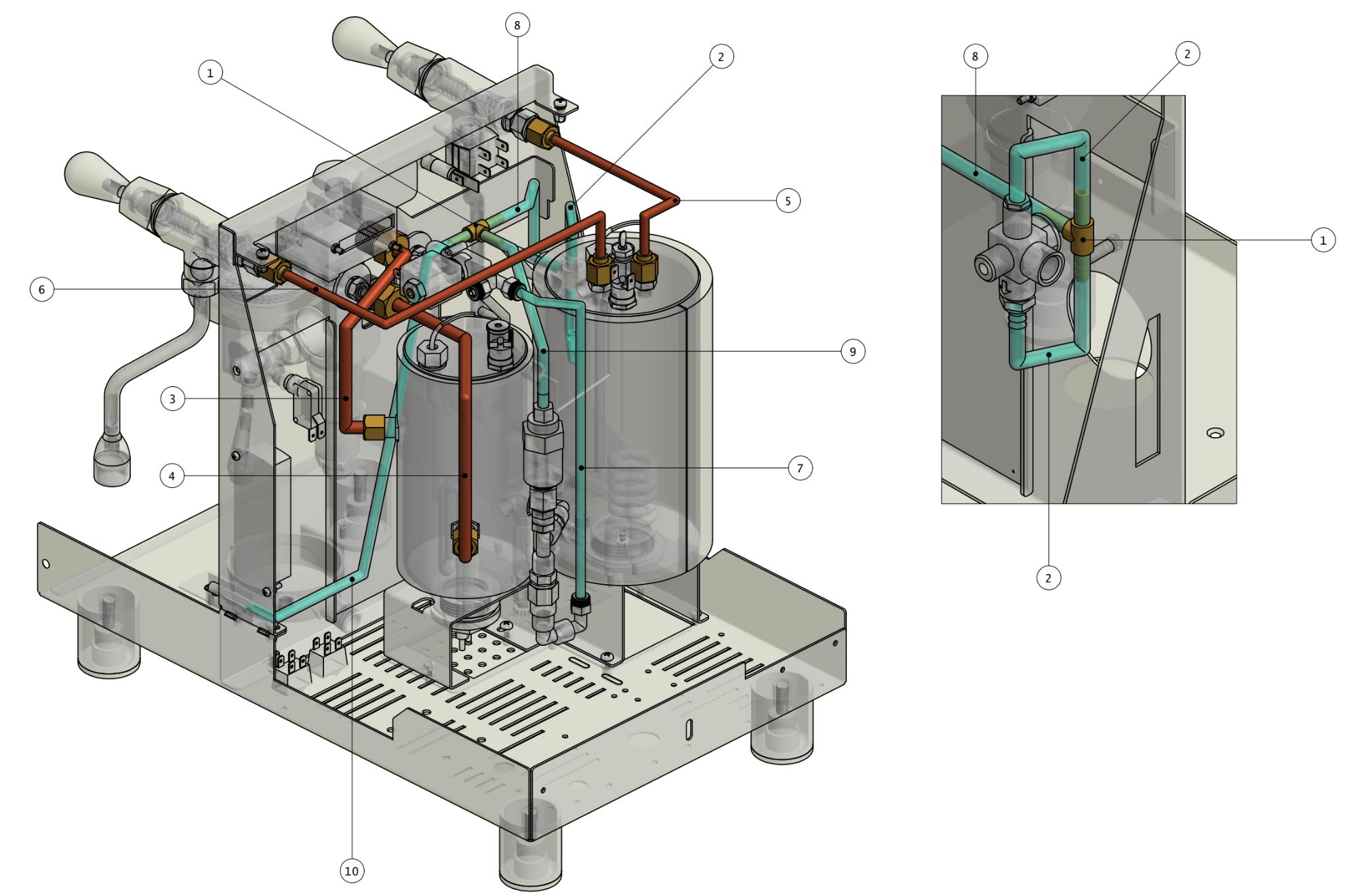 Quick Mill Vetrano Part Diagram 0995