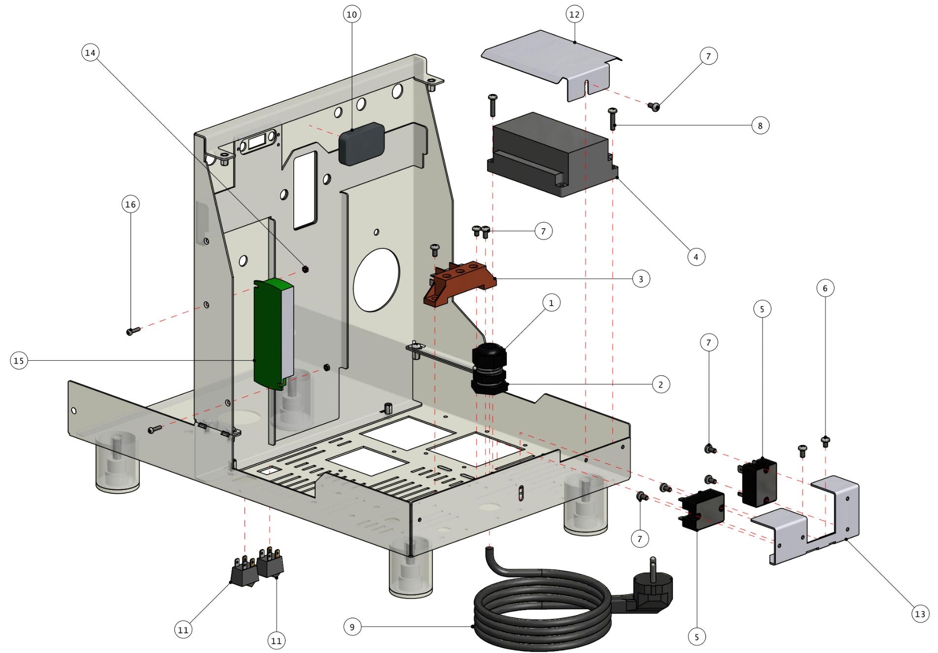 Quick Mill Vetrano Part Diagram 0995