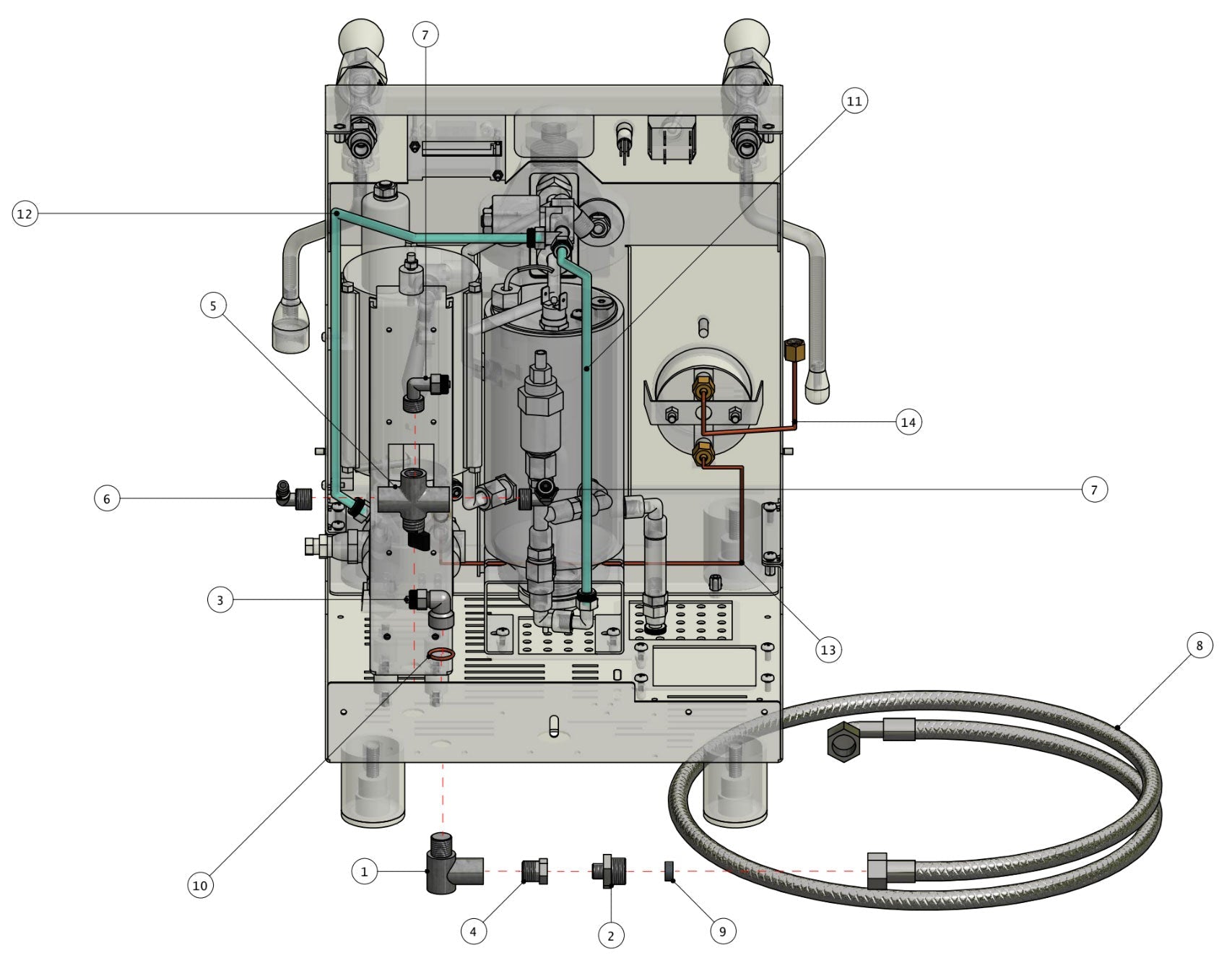 Quick Mill Vetrano Part Diagram 0995