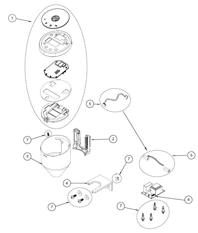 Rocket Espresso Faustino Grinder Part Diagram REFAUSTINO