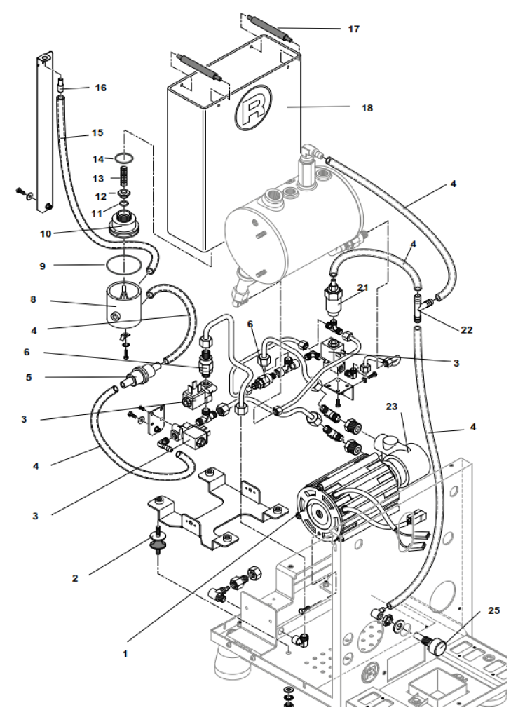 Rocket Espresso Giotto Cronometro R Part Diagram REGIOCRONR