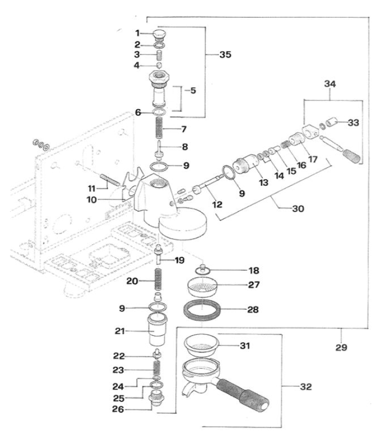 Rocket Espresso Giotto Cronometro V Part Diagram REGIOCRONV