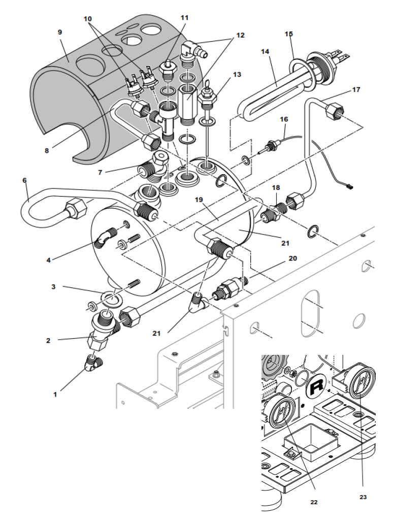 Rocket Espresso Giotto Cronometro V Part Diagram REGIOCRONV