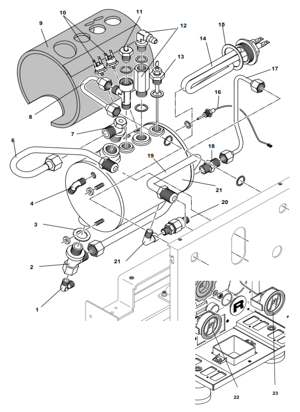 Rocket Espresso Giotto Evoluzione R Part Diagram REGIOEVOR