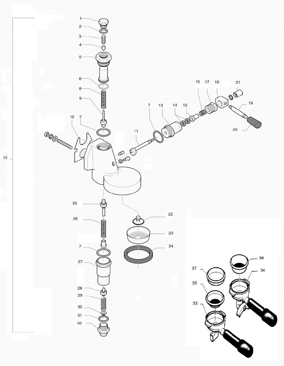 Rocket Espresso Giotto Evoluzione V2 Part Diagram REGIOEVO