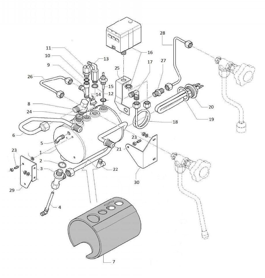 Rocket Espresso Giotto Evoluzione V2 Part Diagram REGIOEVO