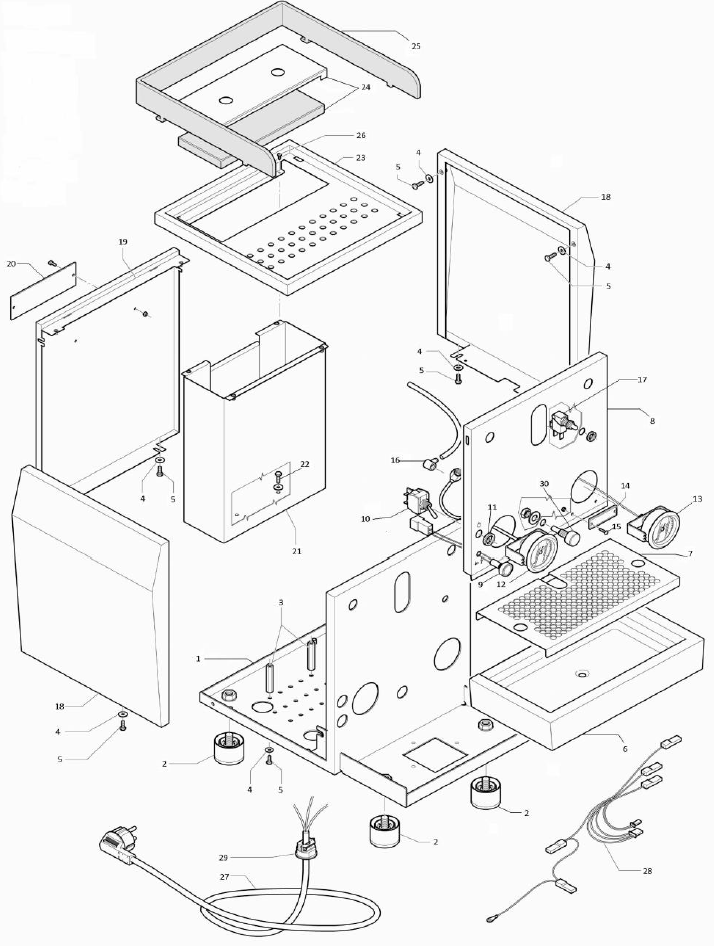 Rocket Espresso Giotto Plus V2 Part Diagram REGIOPLUSV2