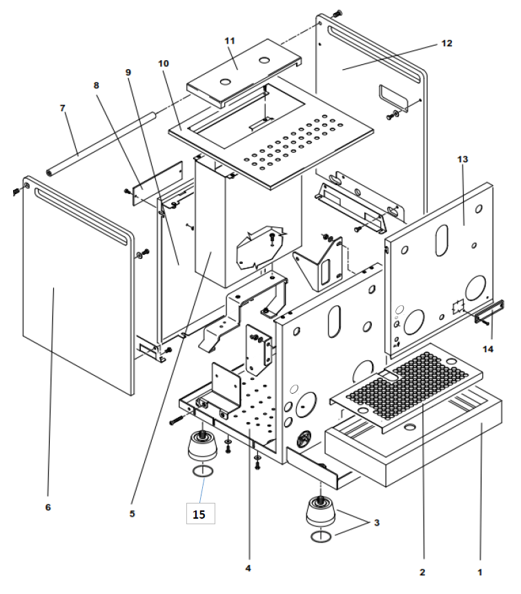 Rocket Espresso Mozzafiato Cronometro R Part Diagram REMOZZCRONR