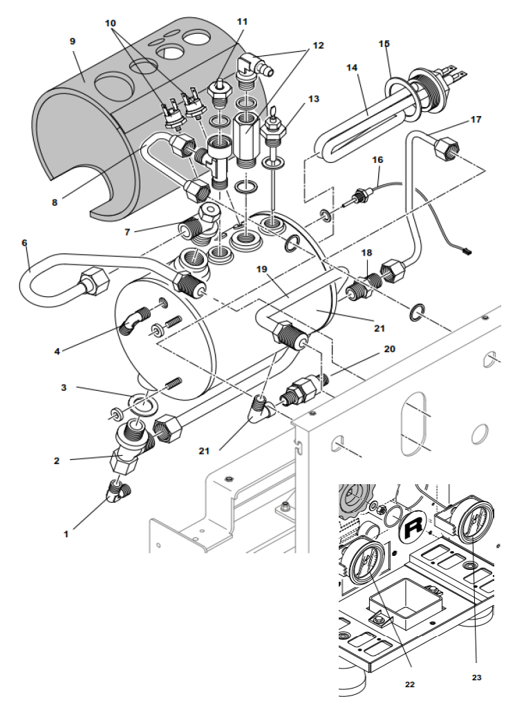 Rocket Espresso Mozzafiato Cronometro R Part Diagram REMOZZCRONR