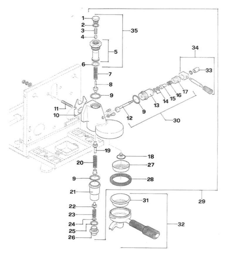 Rocket Espresso Mozzafiato Type V Part Diagram REMOZZTYPEV