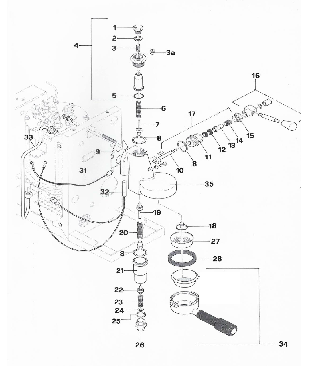 Rocket Espresso Porta Via Part Diagram REPORTVIA