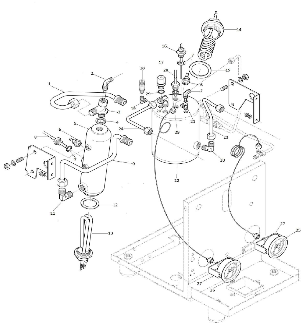 Rocket Espresso R Cinquantotto Part Diagram RECINQ