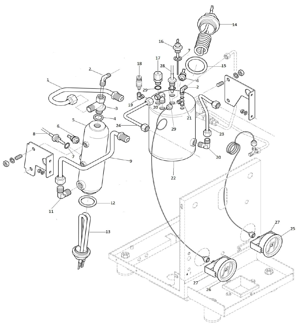 Rocket Espresso R58 Part Diagram RER58